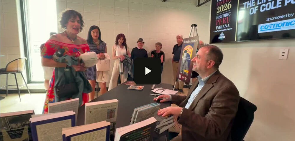 Paul Signing books with Mary Ellen Cole Porter Festival