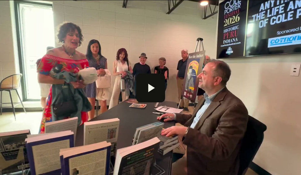 Paul Signing books with Mary Ellen Cole Porter Festival